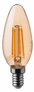 V-TAC 4W borostyán E14 filament C35 LED gyertya égő, 2200K - SKU 217113