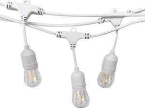 V-TAC 15m fehér party fényfüzér vízálló E27 foglalattal LED égőhöz - SKU 7699