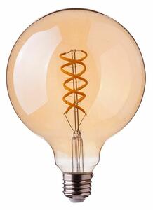 V-TAC 4.8W borostyán E27 spirál filament, G95 LED égő, 1800K - SKU 217217