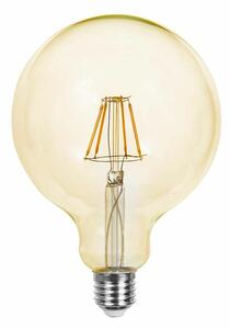V-TAC 6W borostyán E27 filament G125 LED égő, 2200K, 90 Lm/W - SKU 214473