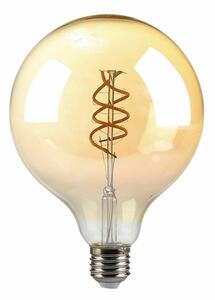 V-TAC 6W borostyán E27 kettős spirál filament G125 LED égő, 1800K - SKU 217328