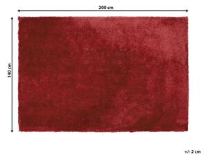 Piros hosszú szálú szőnyeg 140 x 200 cm EVREN