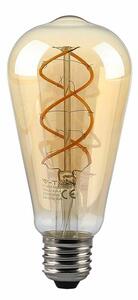 V-TAC 4.8W borostyán E27 filament ST64 LED égő, 1800K - SKU 217218