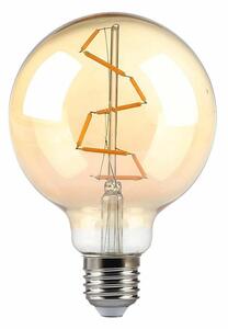 V-TAC 4W borostyán E27 filament G95 LED égő, 2200K - SKU 217146
