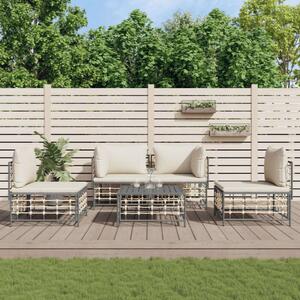 VidaXL 5 részes Polyrattan Kerti Ülőgarnitúra - Antracit Szürke