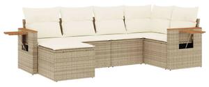 VidaXL Polyrattan Kerti Ülőgarnitúra - 6 részes - Bézs