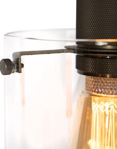 Skandináv függesztett lámpa bronz üveg 3-lámpás - Kupola