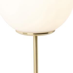 Art deco asztali lámpa sárgaréz opál üveggel 45,5 cm - Pallon