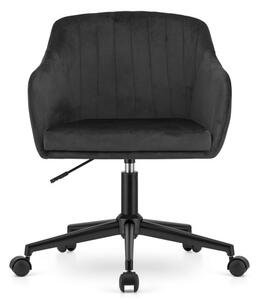 Bársony irodai szék Mink - fekete