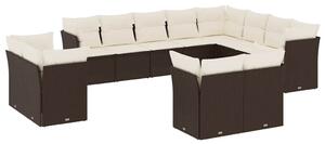VidaXL Polyrattan Kerti Ülőgarnitúra - Barna - 12 részes