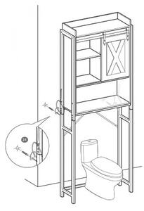 Fürdőszobai tároló elhúzható ajtóval