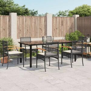 VidaXL Polyrattan Kerti Étkezőgarnitúra - 7 részes
