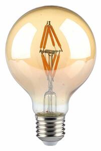 V-TAC 4W borostyán E27 G80 filament LED égő, 2200K, 100 Lm/W - SKU 217148
