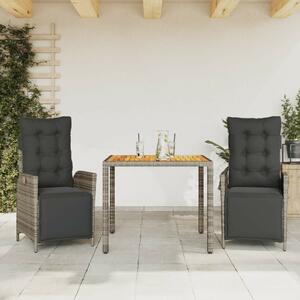Polyrattan Kerti Étkezőgarnitúra - 2 Foteles