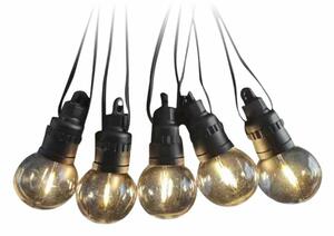 V-TAC napelemes, szolár LED party fényfüzér 12m 10db fényforrással, távirányítóval - SKU 7804