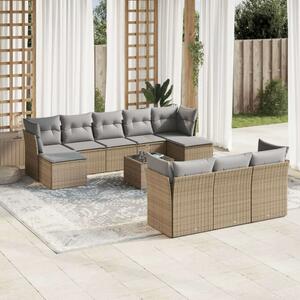 VidaXL Polyrattan Kerti Ülőgarnitúra - 11 részes - Bézs
