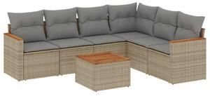 VidaXL Polyrattan Kerti Ülőgarnitúra - 7 részes