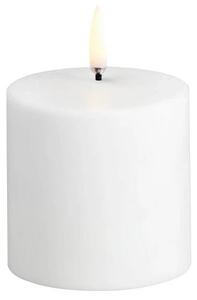 Újratölthető LED Oszlopos Gyertya 6,8x6,8 cm White Plain - Uyuni Lighting - Lampemesteren