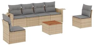 VidaXL Polyrattan Kerti Ülőgarnitúra - 7 részes szett