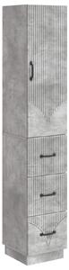 VidaXL Szekrény szett 2 db 33 x 34,5 x 87 cm Szerelt Fa Betonszürke