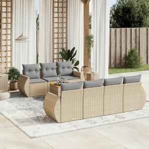VidaXL Polyrattan Kerti Ülőgarnitúra - 8 részes - Bézs