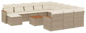 VidaXL Polyrattan Kerti Ülőgarnitúra - 13 részes - Bézs