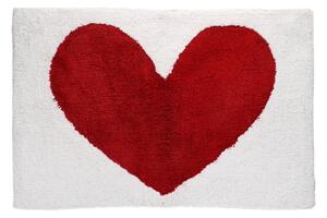 Piros-fehér fürdőszobai kilépő 50x80 cm Heart – Rex London