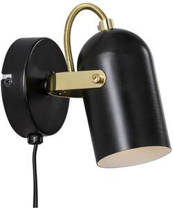 Nordlux modern fali lámpa lotus fekete sárgaréz nor50101003
