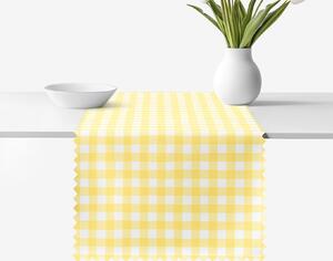 Goldea teflonbevonatú asztali futó - sárga kockás 35x120 cm