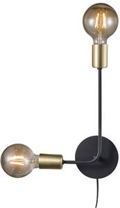 Nordlux modern fali lámpa josefine matt fekete sárgaréz nor48941003