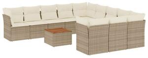 VidaXL Polyrattan Kerti Ülőgarnitúra - 12 részes - Bézs