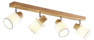 Lindby - Wanessa 4 Mennyezeti Lámpa Wood/White - Lampemesteren