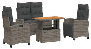VidaXL Polyrattan Kerti Étkezőgarnitúra - 4 Fős