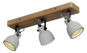 Lindby - Mirka 3 Mennyezeti Lámpa Grey/Dark Wood - Lampemesteren