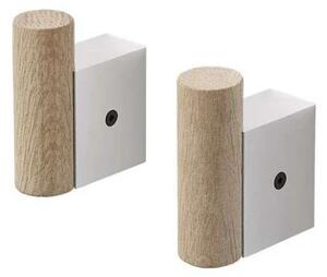 Muuto - Attach Hook Set of 2 Oak/Aluminum - Lampemesteren