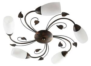 Lindby - Stefania 5 Mennyezeti Lámpa White/Black-Gold - Lampemesteren