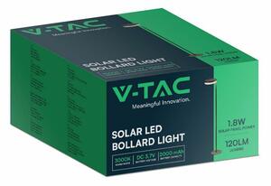 V-TAC napelemes LED állólámpa, 80cm, meleg fehér - SKU 23011