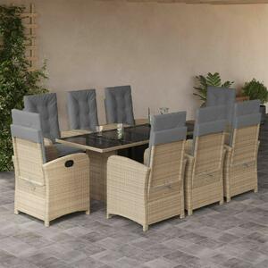 VidaXL Polyrattan Kerti Étkezőgarnitúra - 9 személyes
