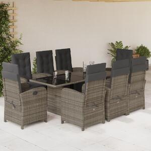 VidaXL Polyrattan Kerti Étkezőgarnitúra - 9 részes