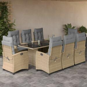VidaXL Polyrattan Kerti Étkezőgarnitúra - 9 részes