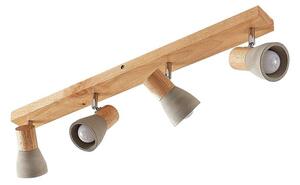Lindby - Filiz 4 Mennyezeti Lámpa Concrete/Wood - Lampemesteren