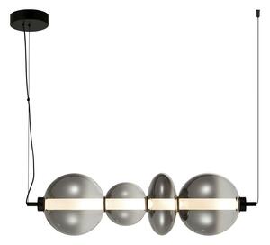 Italux glamour modern függeszték sonte matt fekete füstös szürke itx5902854539468