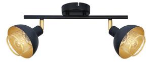 Italux loft vintage spot lámpa savio matt fekete arany itxspl-27357-2-bk-gd