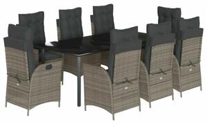 VidaXL Polyrattan Kerti Étkezőgarnitúra - 9 részes