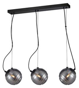 Italux modern függeszték perona matt fekete füstös szürke itxpnd-92389-3l-bk