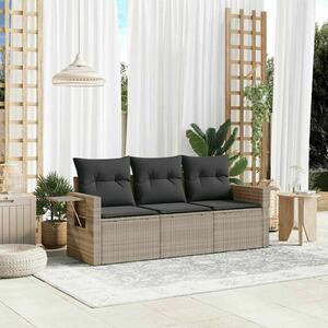 VidaXL Polyrattan Kerti Ülőgarnitúra - 3 részes