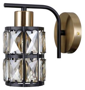 Italux glamour modern fali lámpa menfi matt fekete sárgaréz itxwl-44236-1-bk-gd