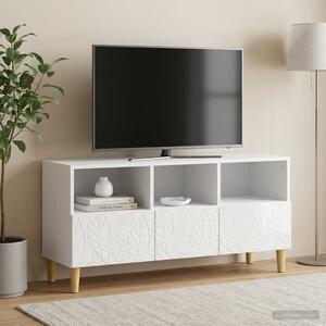 VidaXL TV szekrény 102 x 34,5 x 50 cm Magasfényű Fehér Szerelt Fa