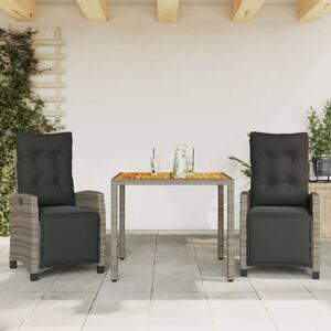 VidaXL Polyrattan Kerti Étkezőgarnitúra - 2 Foteles