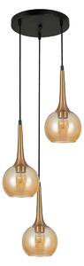 Italux glamour modern függeszték favera antik bronz borostyán itx5902854536733